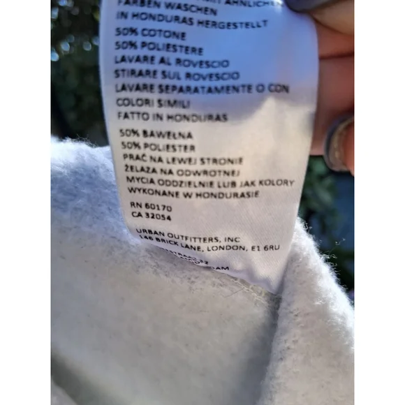 Iets Frans...Script Unisex Gray Full-Zip Hoodie Sweatshirt M EUC - Picture 13 of 14